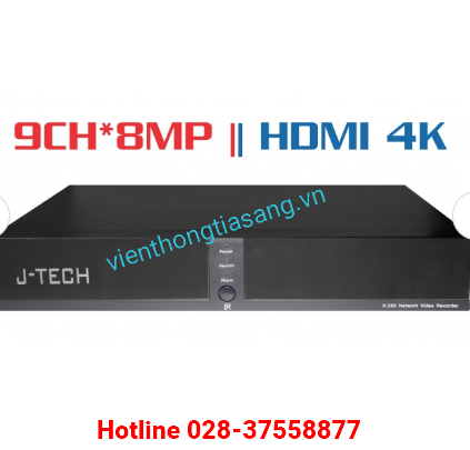 Đầu ghi hình J-Tech UHD8209 (Face ID/Human Detect/HDMI 4K/H.265++)
