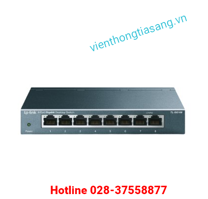 Switch TP-Link TL-SG108 (8 cổng RJ45 10/100/1000Mbps, vỏ kim loại)